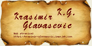 Krasimir Glavašević vizit kartica